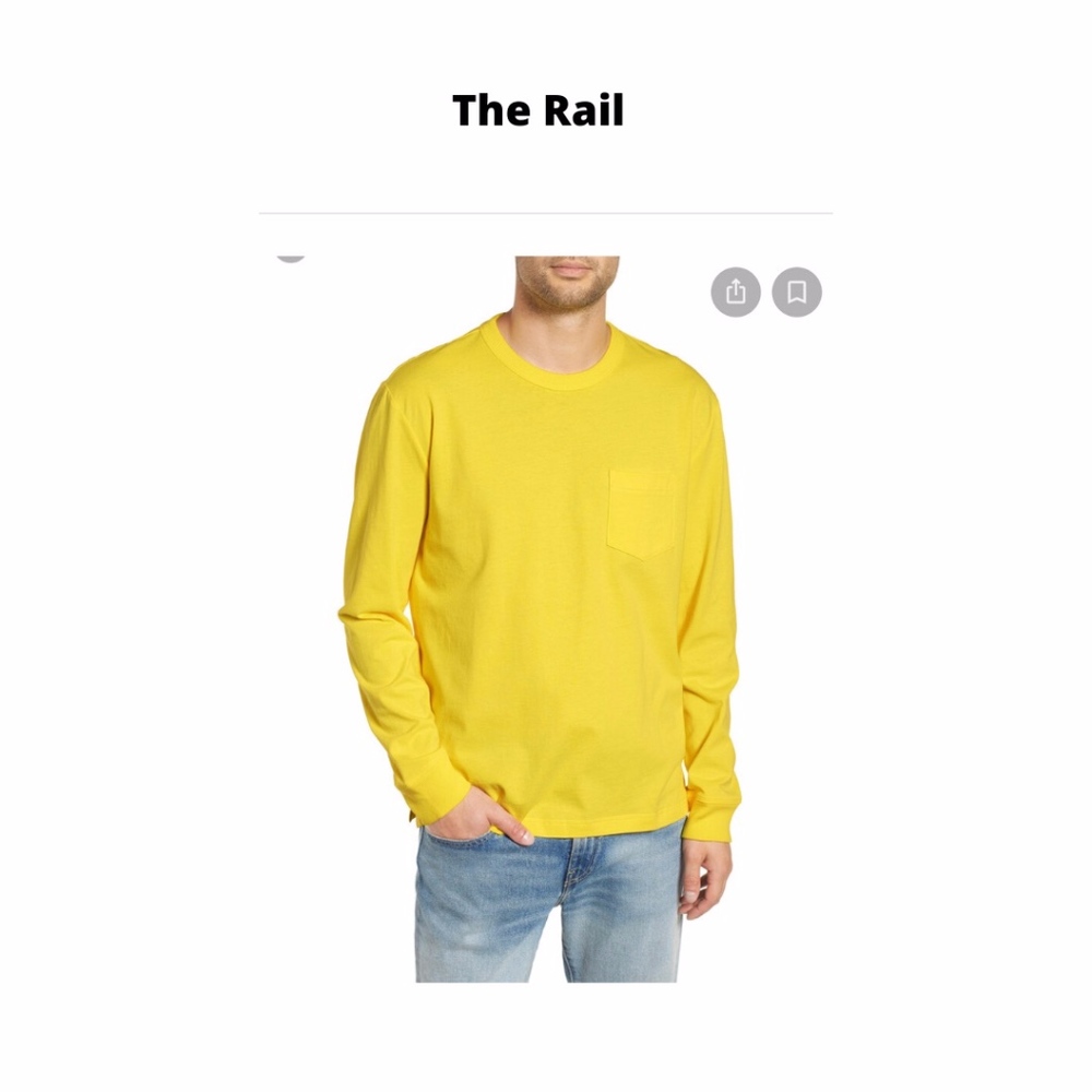 The Rail Yellow Long Sleeve Pocket Shirt